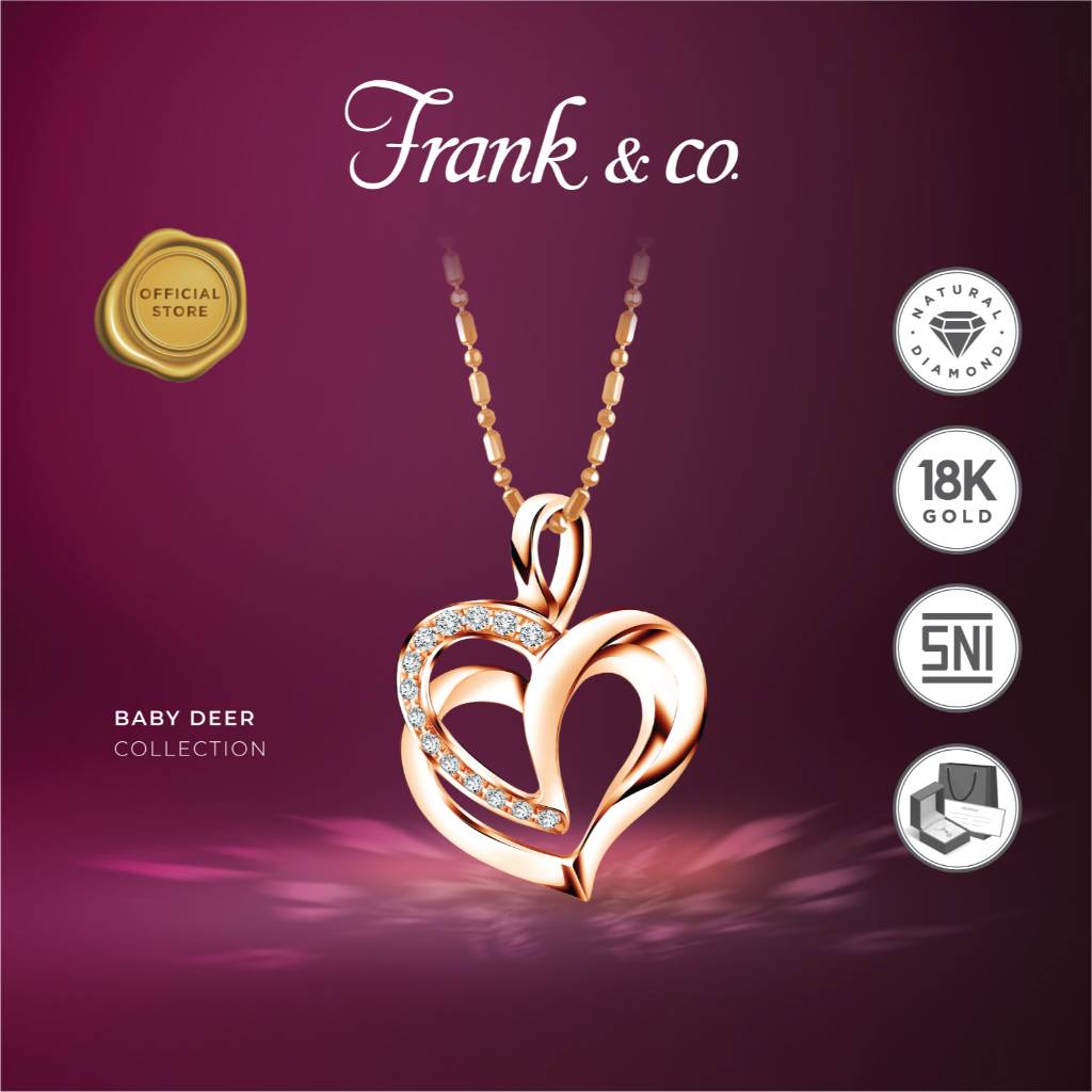 Frank & co. Lovely Necklace - Rose Gold / Kalung Wanita