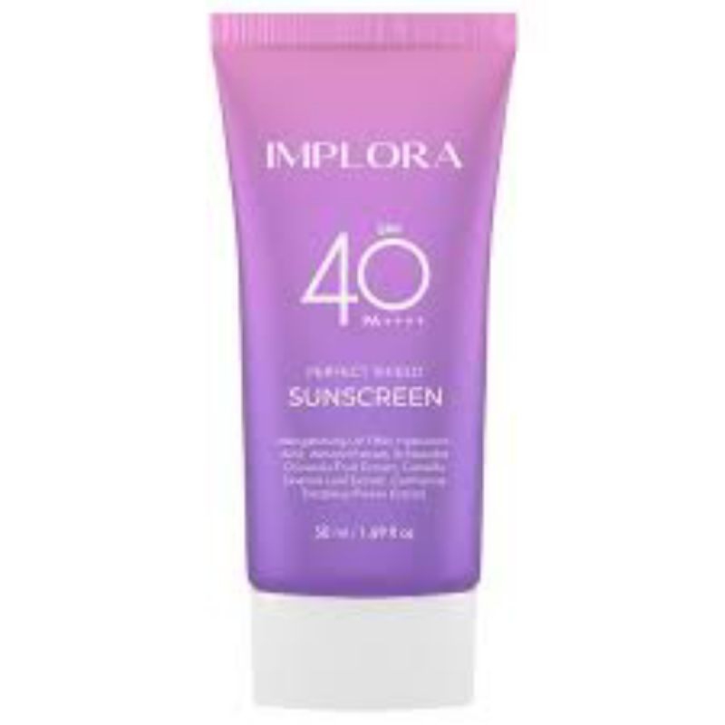 [BPOM] IMPLORA Perfect Shield Sunscreen SPF 40++ 50ml ORIGINAL!