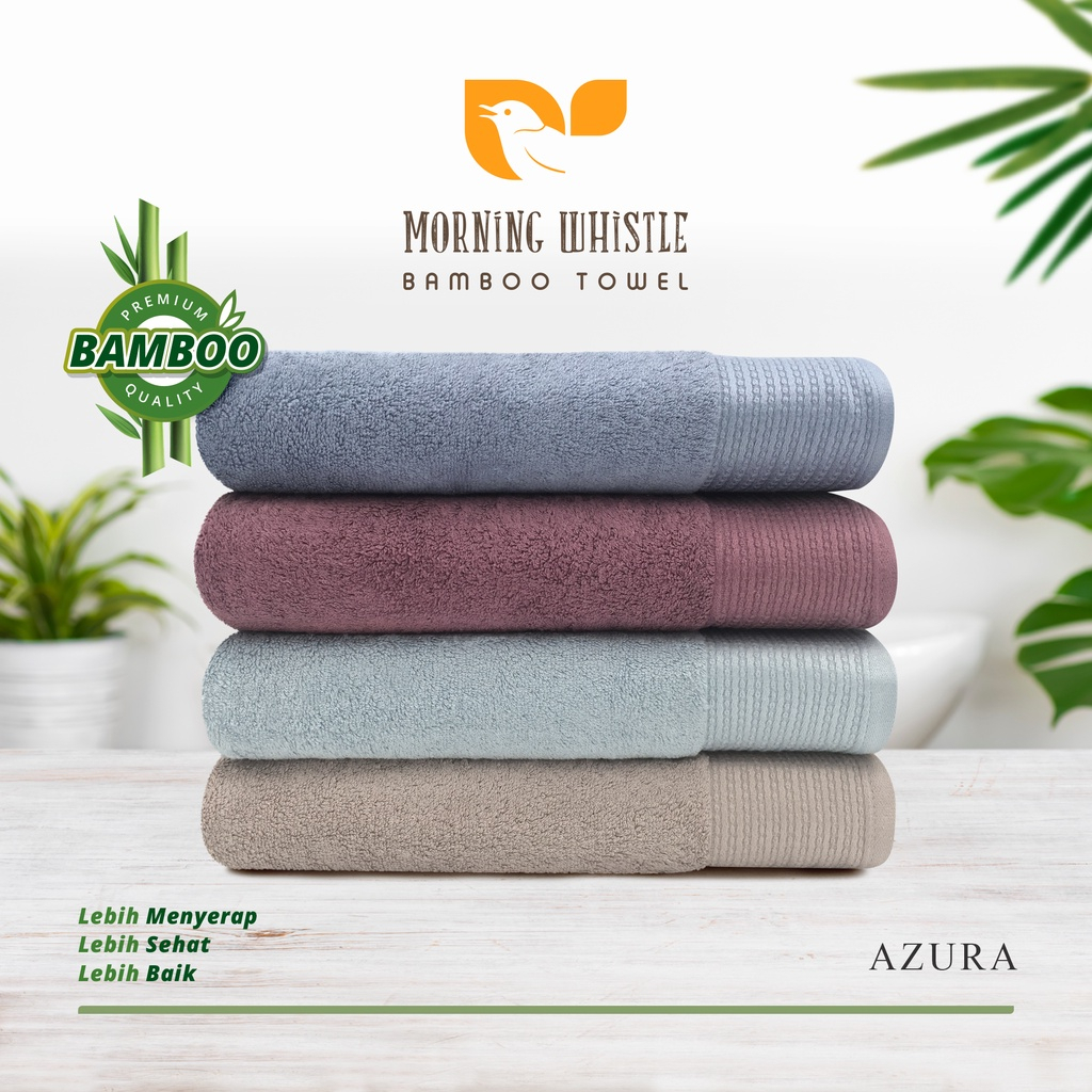 Handuk Mandi Dewasa Terry Palmer Murah / Towel Morning Whistle Serat Bambu Motif Azura 70x135cm