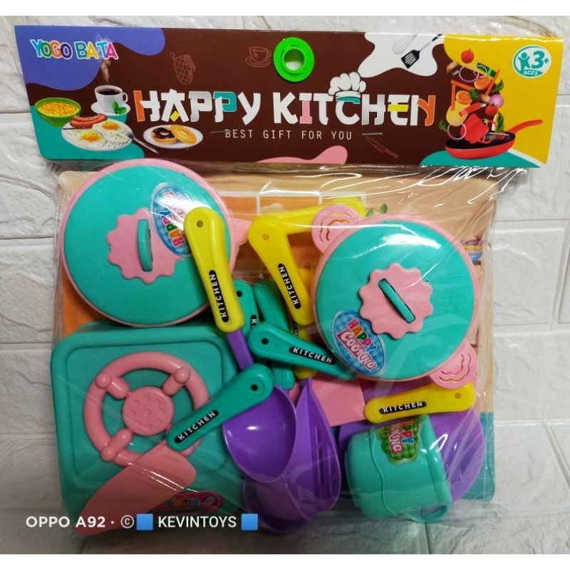 YK 13 MAINAN ANAK EDUKASI HAPPY KITCHEN / PERALATAN DAPUR SET / mainan masak masakan