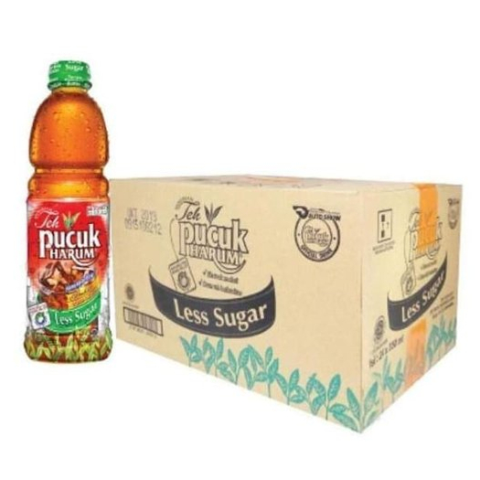 Teh Pucuk Harum Less Sugar Minuman 350 ml 1 Dus Isi 24 Botol