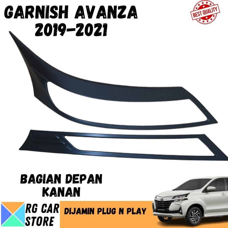 GARNISH AVANZA 2019-2021 HITAM DOFF DIJAMIN PNP TINGGAL PASANG BERKUALITAS