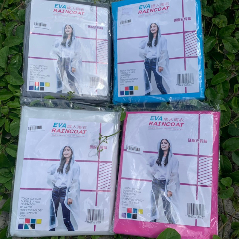 Jas Hujan Eva | Mantel Transparan Unisex Model Fashion Korea Waterproof Bahan Vinyl