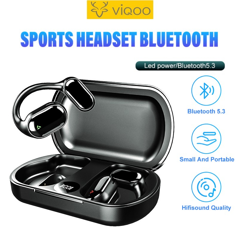 【COD】Viqoo Sport Wireless Headset Bluetooth Ear Clip Bluetooth Earphone Sport TWS HiFi Stereo Earphone - XG33 T72