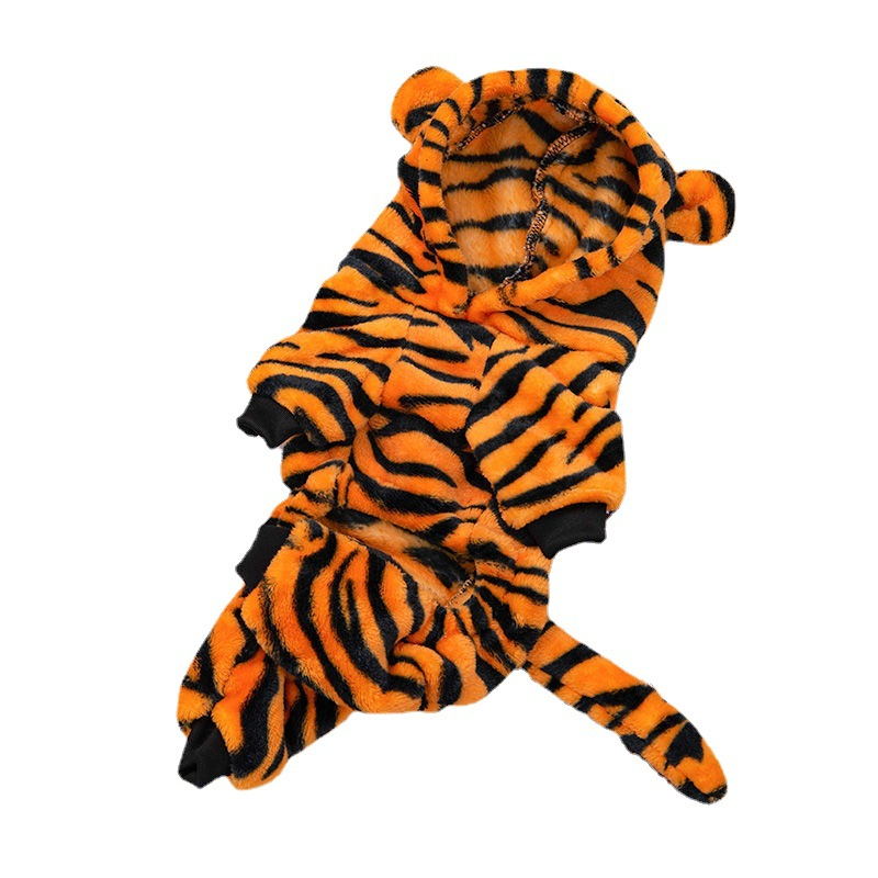 BAJU HARIMAU -  Baju Hoodie Pakaian Hewan Kucing Anjing Model Harimau Tiger Jumpsuit