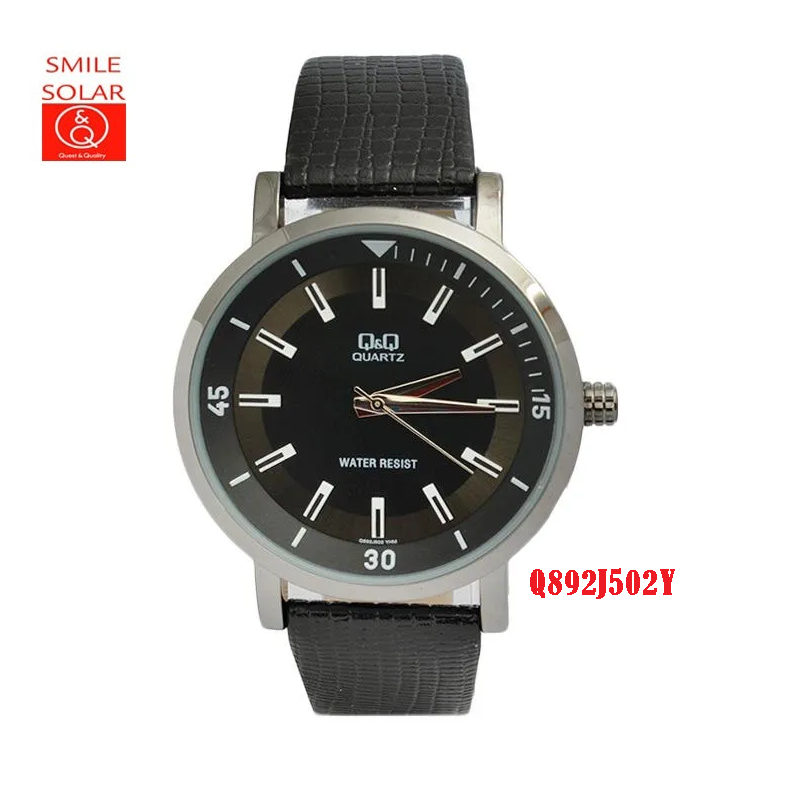 Jam Tangan Pria Stylist Casual Kanvas Kulit Analog Original Q&amp;Q QnQ QQ Q892 Q892J Series