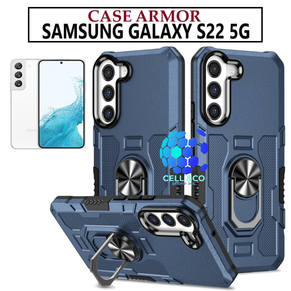 Case Armor SAMSUNG GALAXY S22 5G Iring Cincin Magnetic Kesing Hp Protect kamera Premium Hard Case Standing Robot Pelindung Kamera