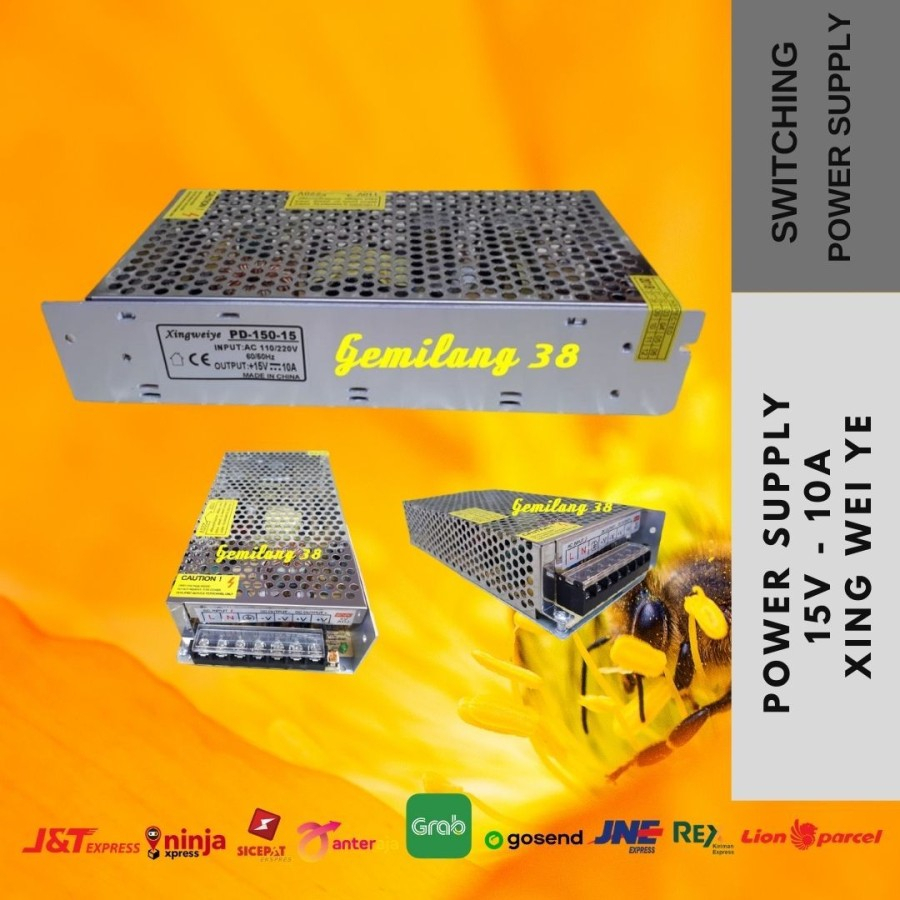 Switching Power Supply 15V 10A AC DC Adaptor Jaring 15 V 10 A 150Watt