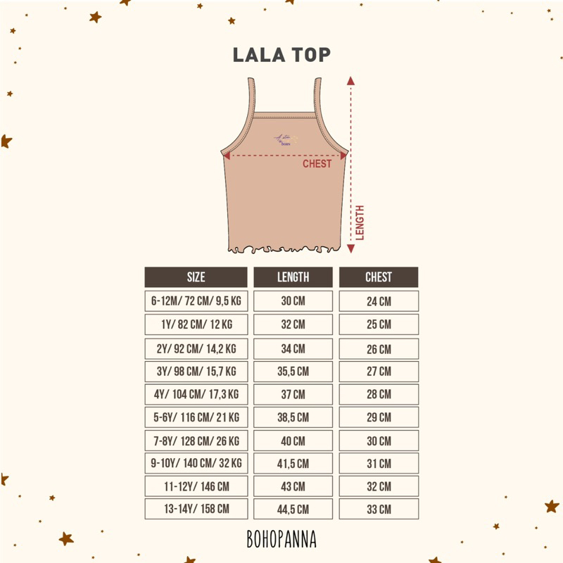 DINOANDBUNNY - LALA TOP - Bohopanna Bohobaby - Baju Anak Perempuan