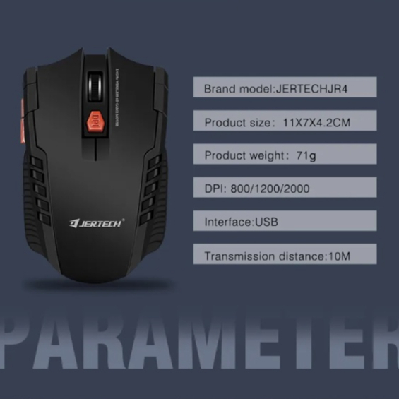 Mouse Wireless JR4 Colorful Optical Wireless 3 Button - XOBOX