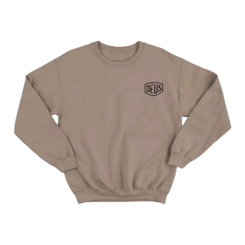 SWEATER CREWNECK LOGO DEUS sweater crewneck unisex peria wanita 2xl 3xl 4xl 5xl