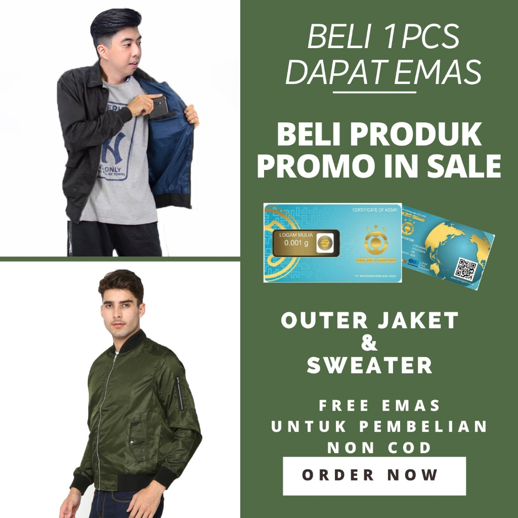 PROMO Jaket Pria Bomber Parka Tebal Nyaman