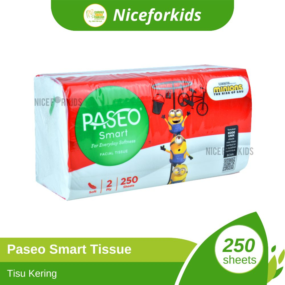 Paseo Smart Tissue 250 sheets Tisu Serbaguna Tisu Wajah Facial Tissue ( 2ply )