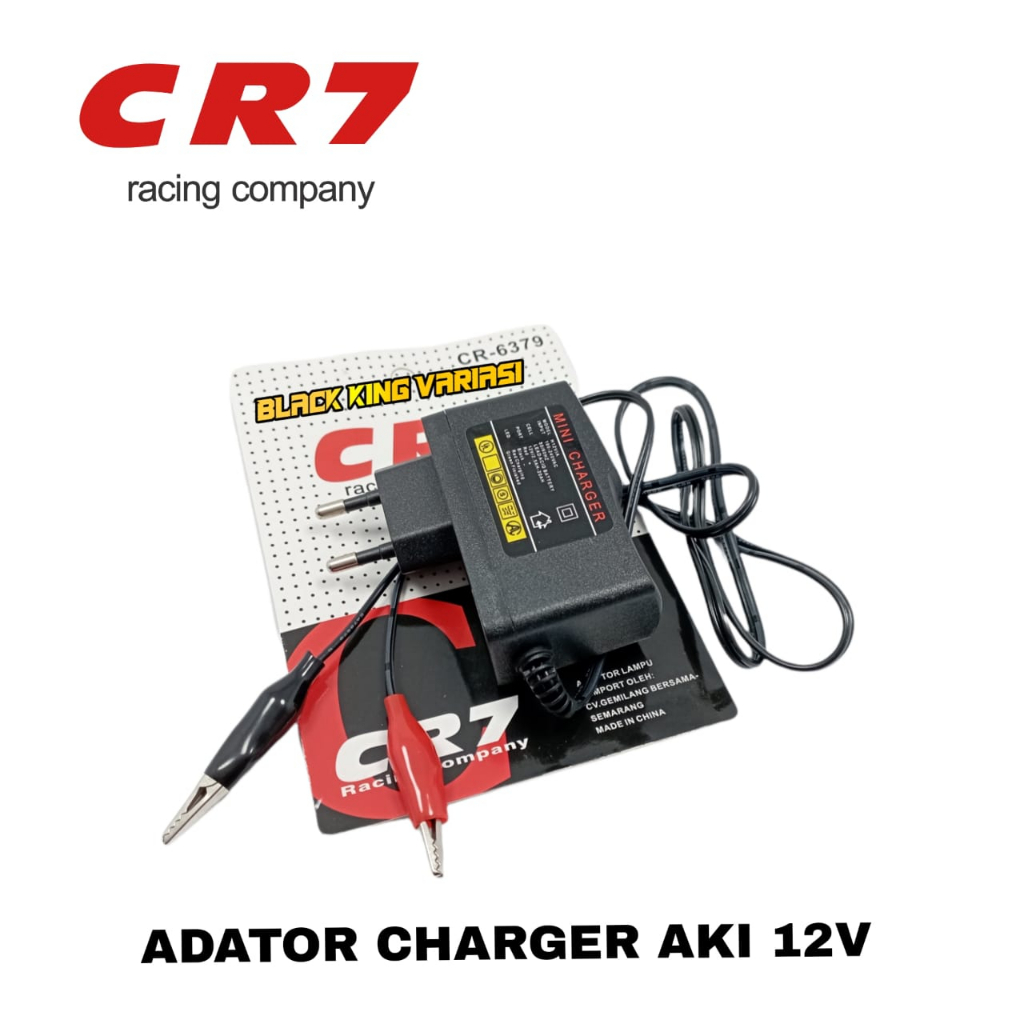 Cas Aki Motor Cr7 Charger Aki Accue 12 Volt Charger Aki Motor Adaptor Tester Lampu Charger Cas Aki Motor Universal