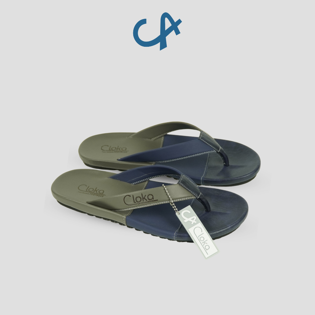 Sandal Jepit Size Jumbo Pria Dewasa Kasual Distro Sendal Cowok Anti Slip Anti Licin Ringan Kekinian - Cloka Cava