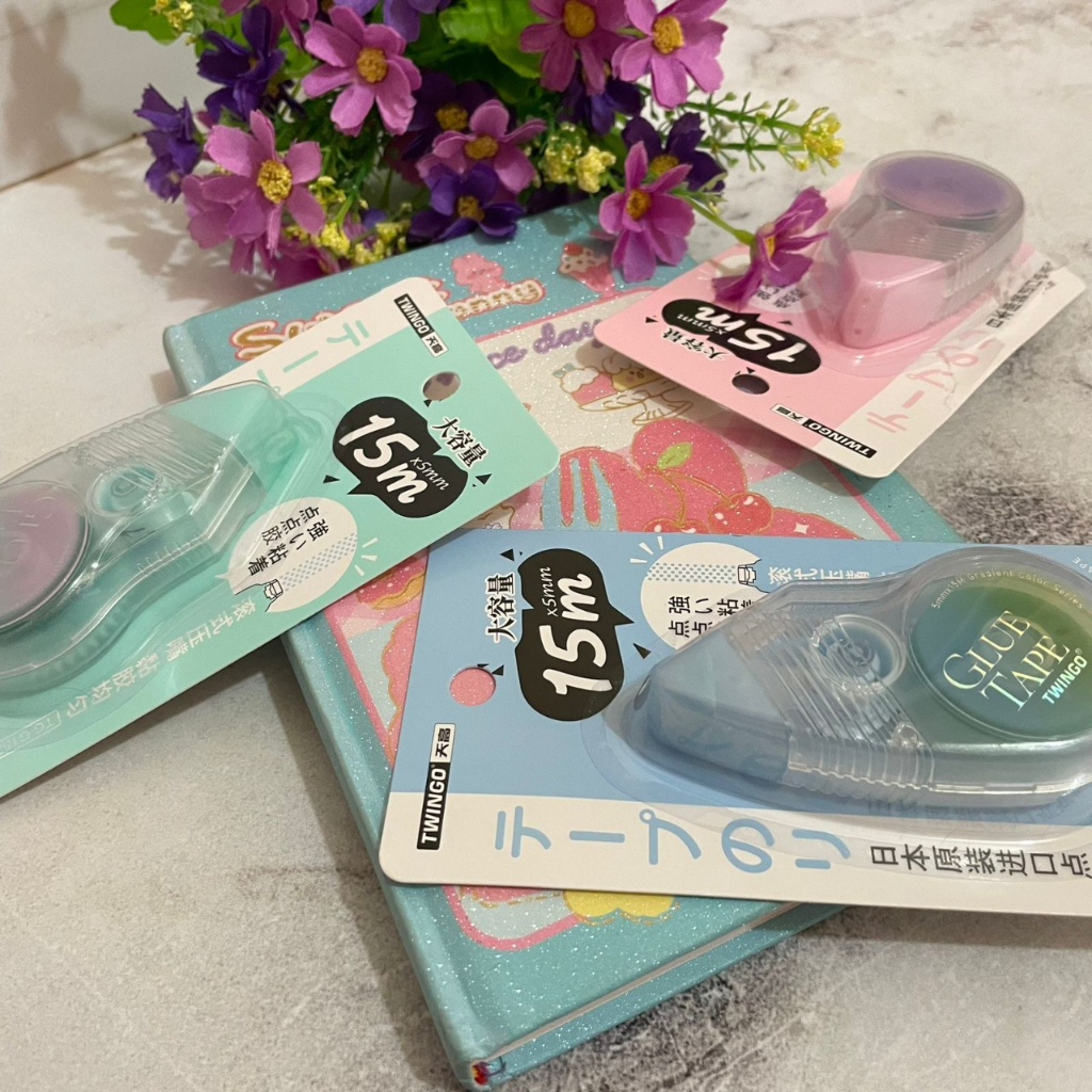 

GLUE TAPE TWINGO POLOS UKURAN BESAR (15 METER) READY 3 WARNA TERMURAH ALAT TULIS STATIONARY SEKOLAH DAN KANTOR BEST EDITION BISA COD