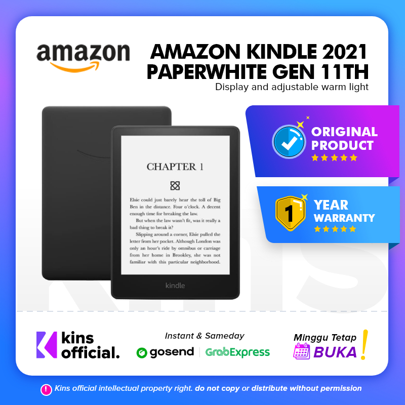 Amazon All New Kindle Paperwhite 11th Gen 2021 Display Adjustable Warm