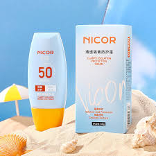 NICOR UV SUNSCREEN SPF50 PA+++ FACE CREAM INTENSIVE UV SUNBLOCK CREAM REFRESHING WHITENING WATERPROOF