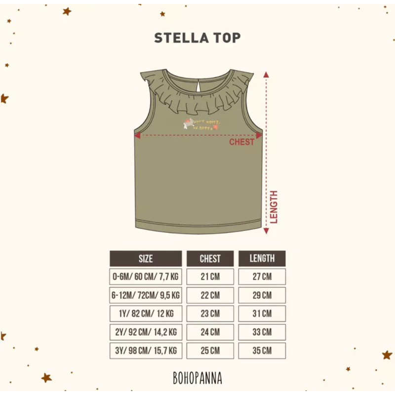 Bohopanna Stella Top / Atasan anak perempuan / Baju Anak / Pakaian Anak Boho baby