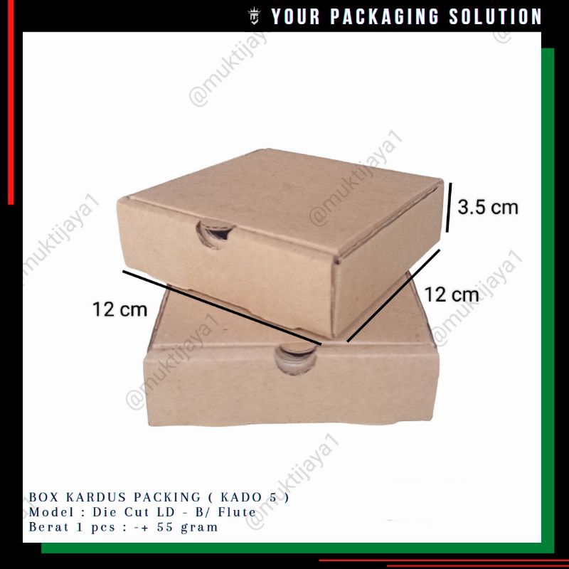 

BOX KADO 5 • 12x12x3.5cm LD • Kotak/ Kardus/ Karton