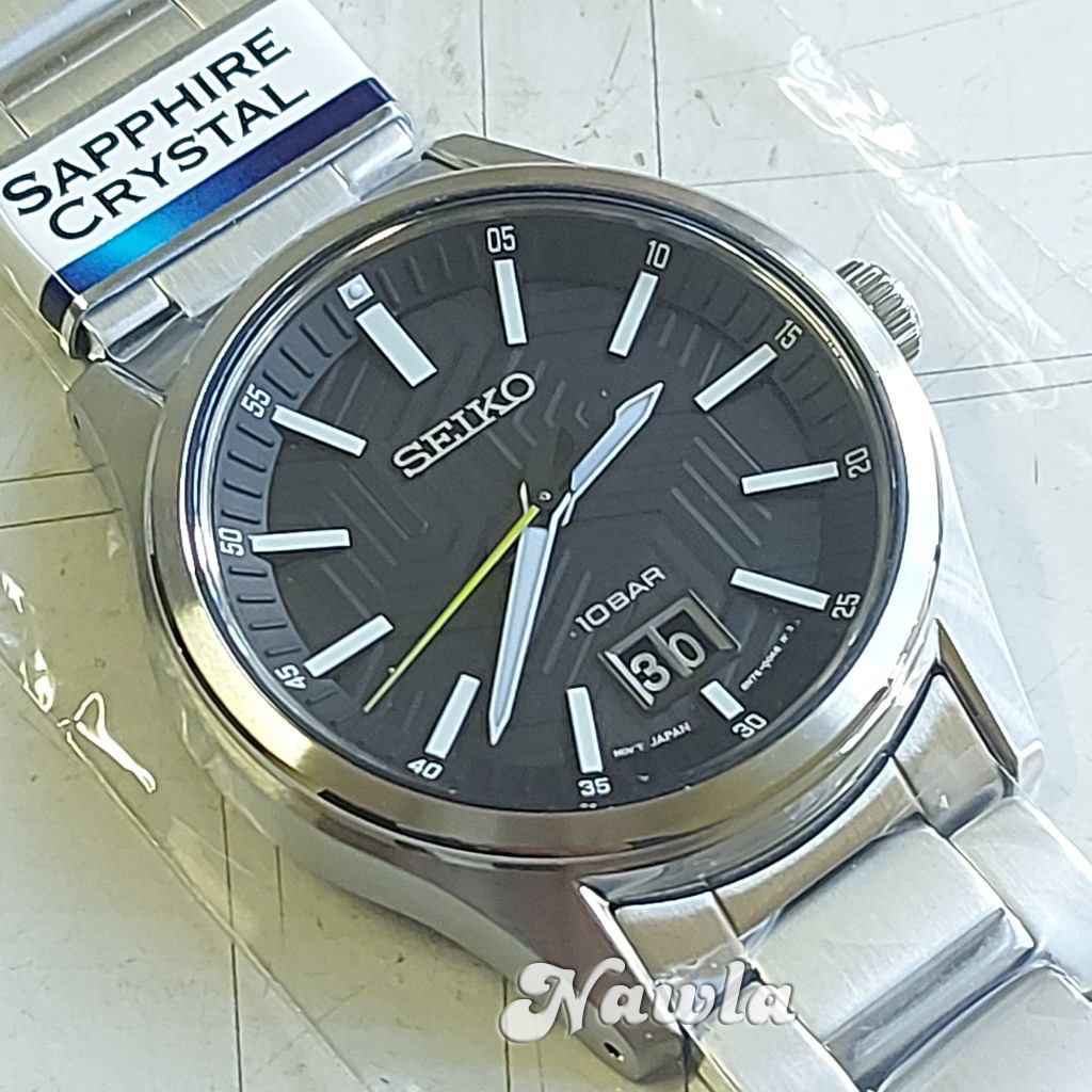 Seiko Quartz SUR535P1 Analog Sapphire Black - Jam Tangan Pria SUR535