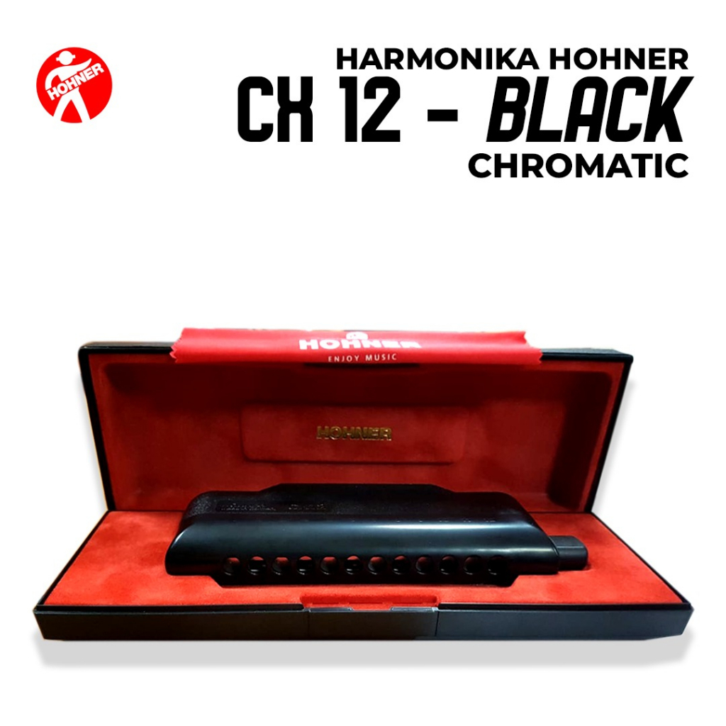 Harmonica Chromatic Hohner CX12 Black