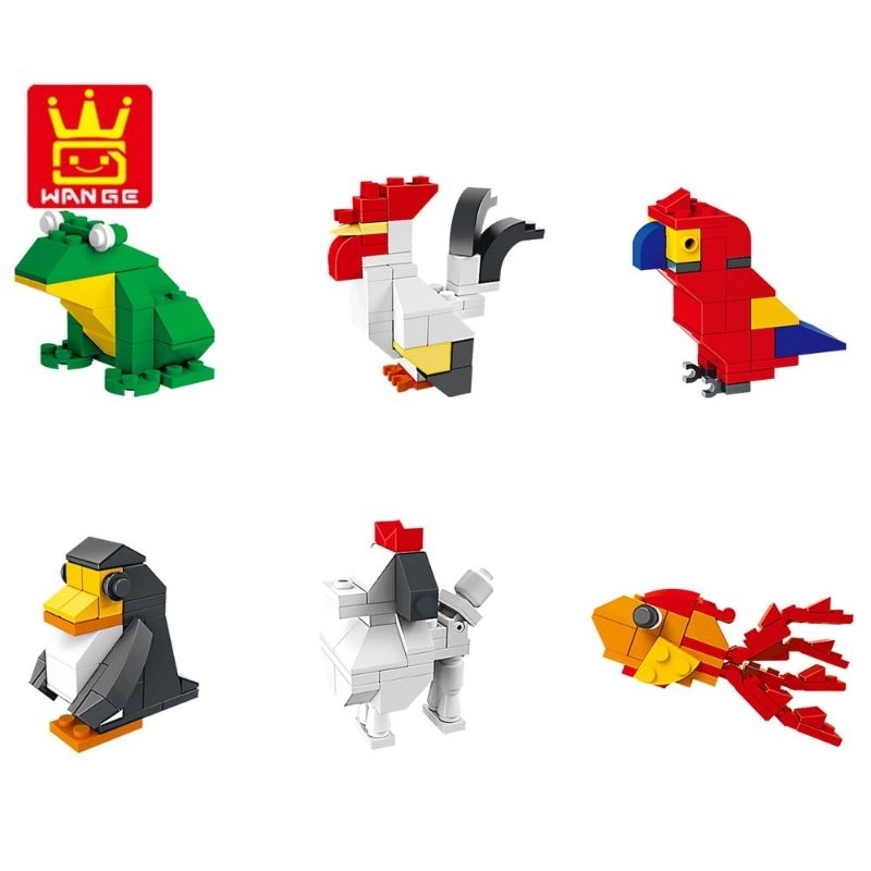 Mainan anak Lego Bricks wange capsule animal series