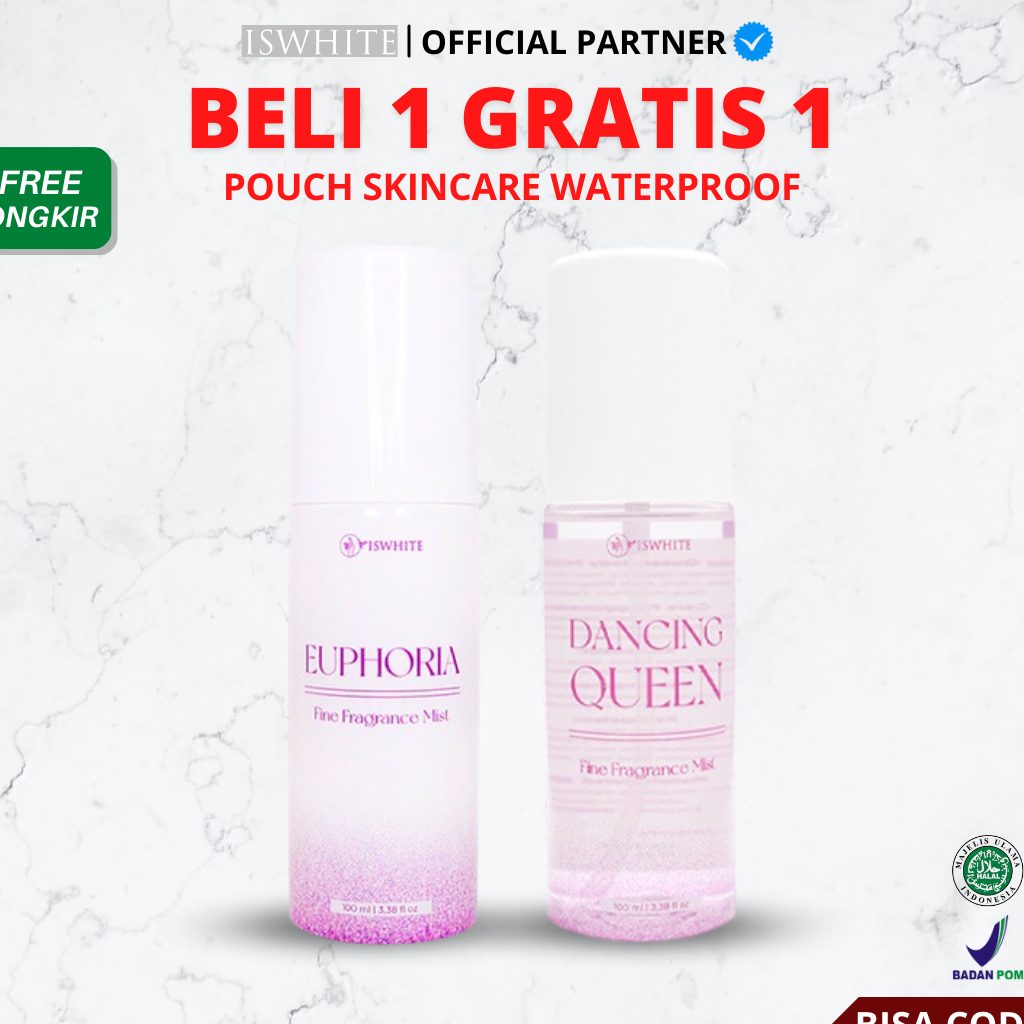 [ FREE ONGKIR ] ISWHITE Parfum Body Mist Tahan Lama Fine Fragrance Mist - Euphoria Dancing Queen