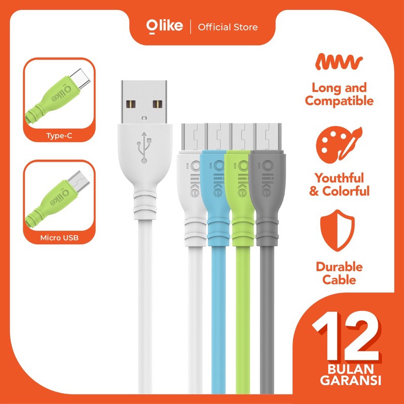 OLIKE D301M / D301C Kabel Data Charger USB MICRO / TYPE-C - Garansi 1 Tahun