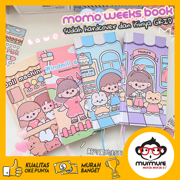 

MURMURE | JOURNAL BOOK NOTEBOOK MOMO GRID BUKU TULIS DIARY CATATAN DIY JURNAL KAWAI ESTETIK LUCU CUTE