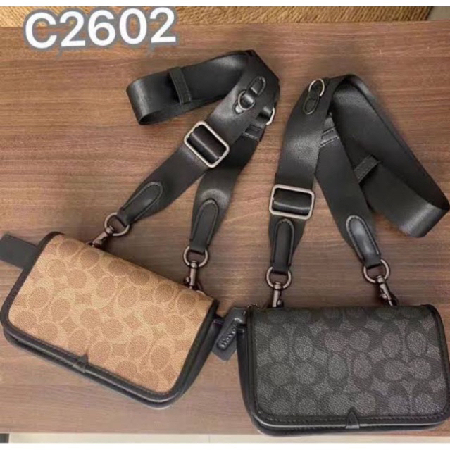 Coach Charter Phone Crossbody Signature Canvas (C2602)