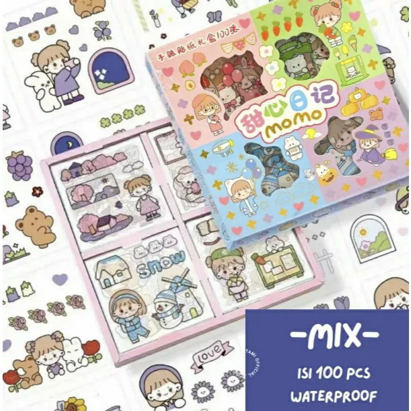 

STIKER 2D RAINBOW 1BOX 100LEMBAR MIX WARNA