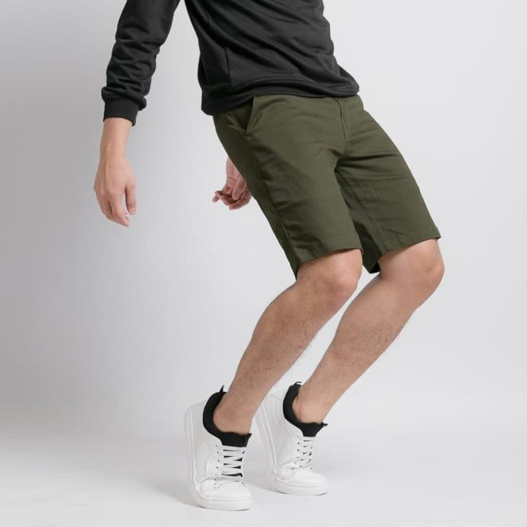 Celana Chinos Pendek Pria Jumbo Chino Original 28 38 melar army