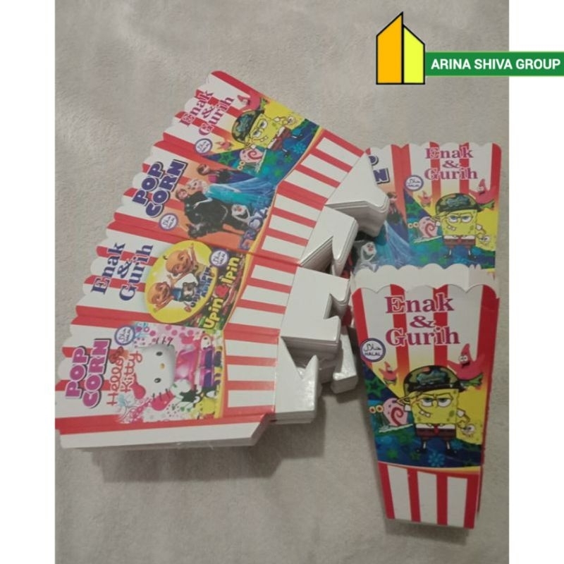 

100 LEMBAR KERTAS POPCORN 12 × 6 PAPER CRAFT POPCORN BERKUALITAS | KARDUS KEMASAN POPCORN UKURAN 12 × 6 PRODUK TERBARU | ARINA SHIVA GROUP 40