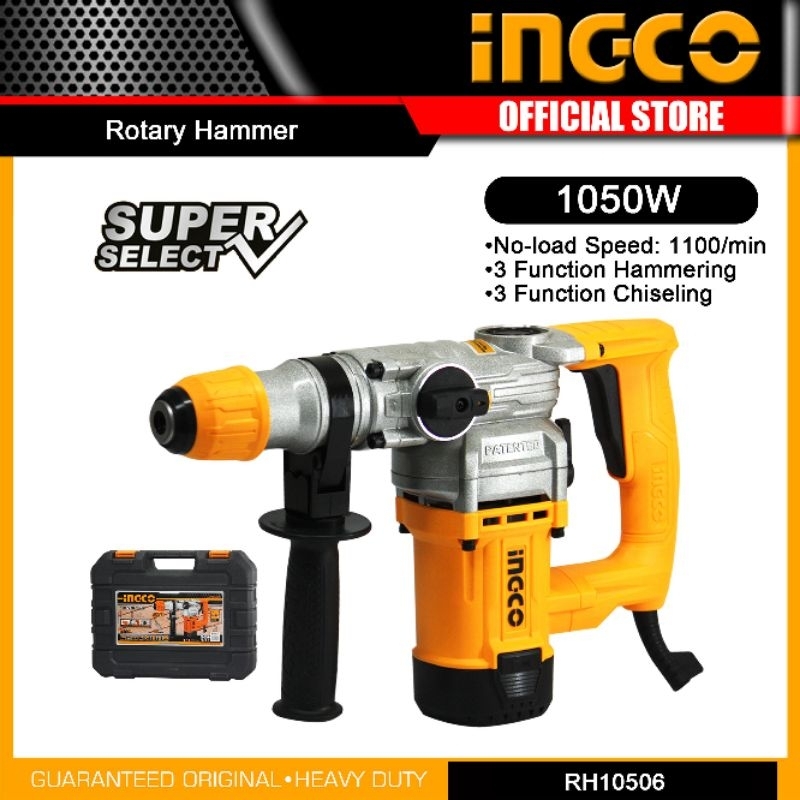 MESIN ROTARY HAMMER 26MM 1050WATT MESIN BOR PALU MESIN BOR BOBOK RH10506 INGCO