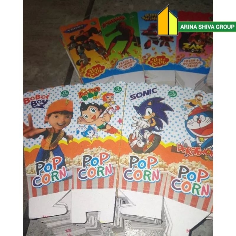 

100 LEMBAR KERTAS POPCORN 12 × 6 PAPER CRAFT POPCORN BERKUALITAS | KARDUS KEMASAN POPCORN UKURAN 12 × 6 PRODUK TERBARU | ARINA SHIVA GROUP 44