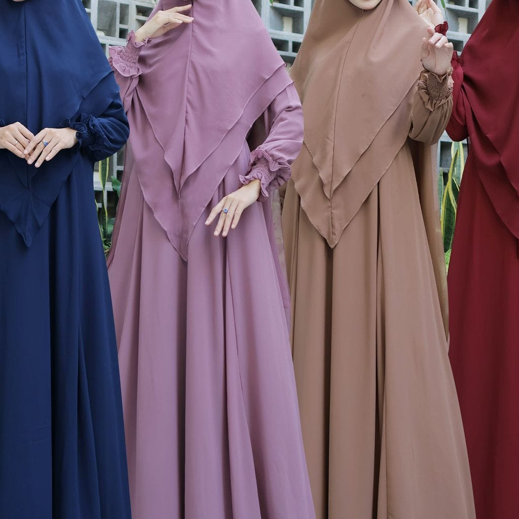 GAMIS SYARI PREMIUM DINDA SERIES GAMIS TERBARU SET HIJAB GAMIS MEWAH