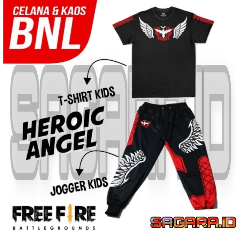 Setelan Anak Bnl Gaming Celana Enjel Kaos Angel