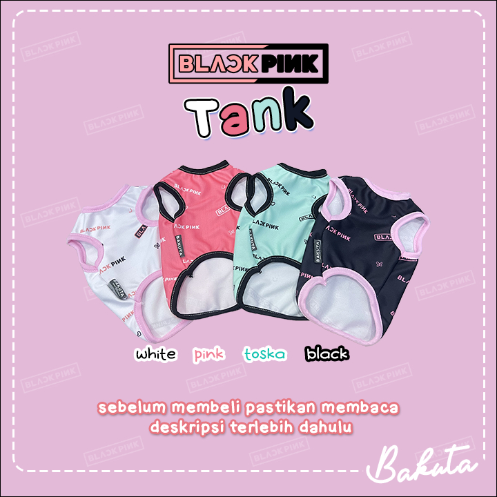 Baju Kucing Tank Edisi Blackpink Tank Lucu Untuk Kucing dan anjing / Baju Kucing Termurah Size XS-XXL / Baju Kucing Tangerang!