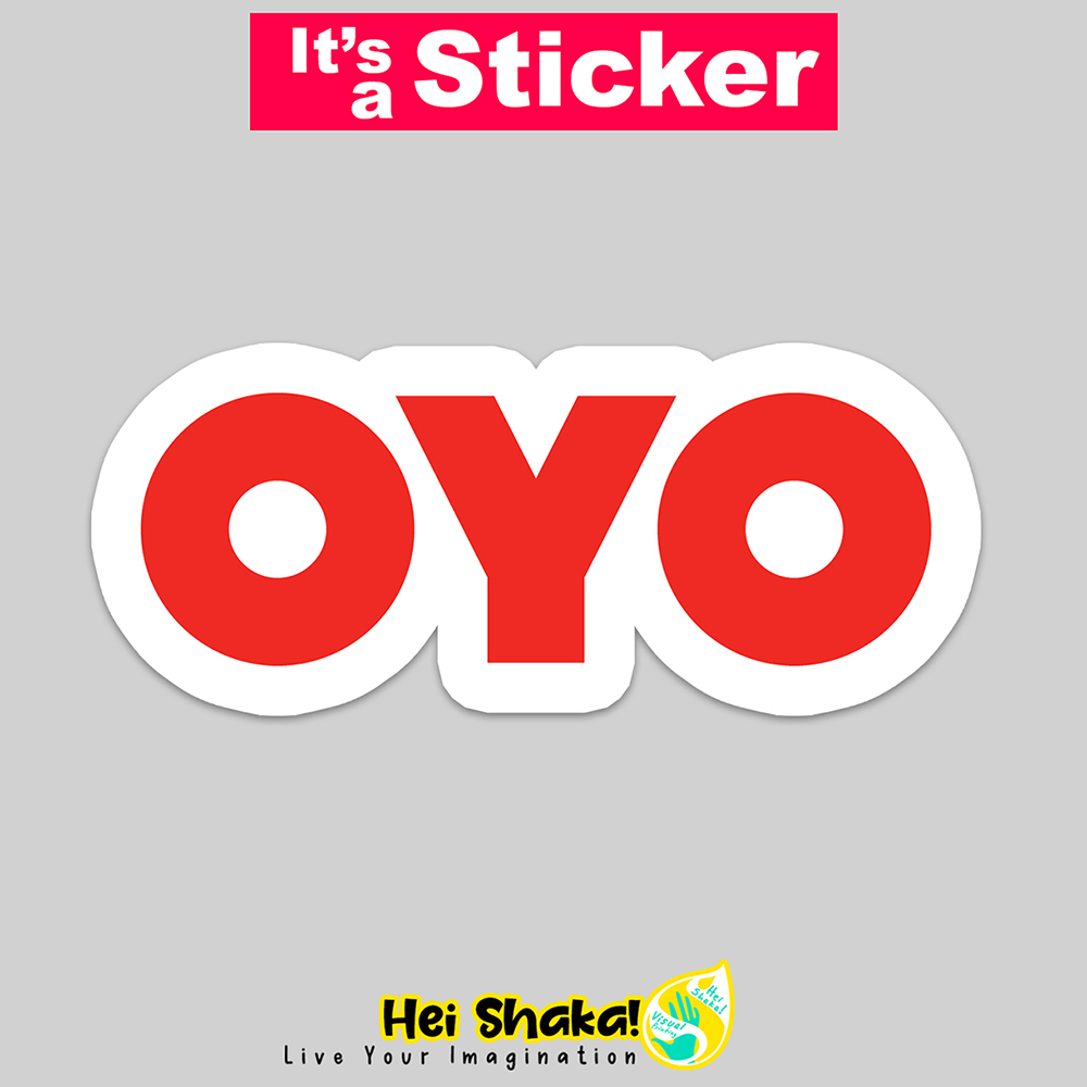 

Stiker Oyo Hotels Sticker Bahan Vinyl Anti Air