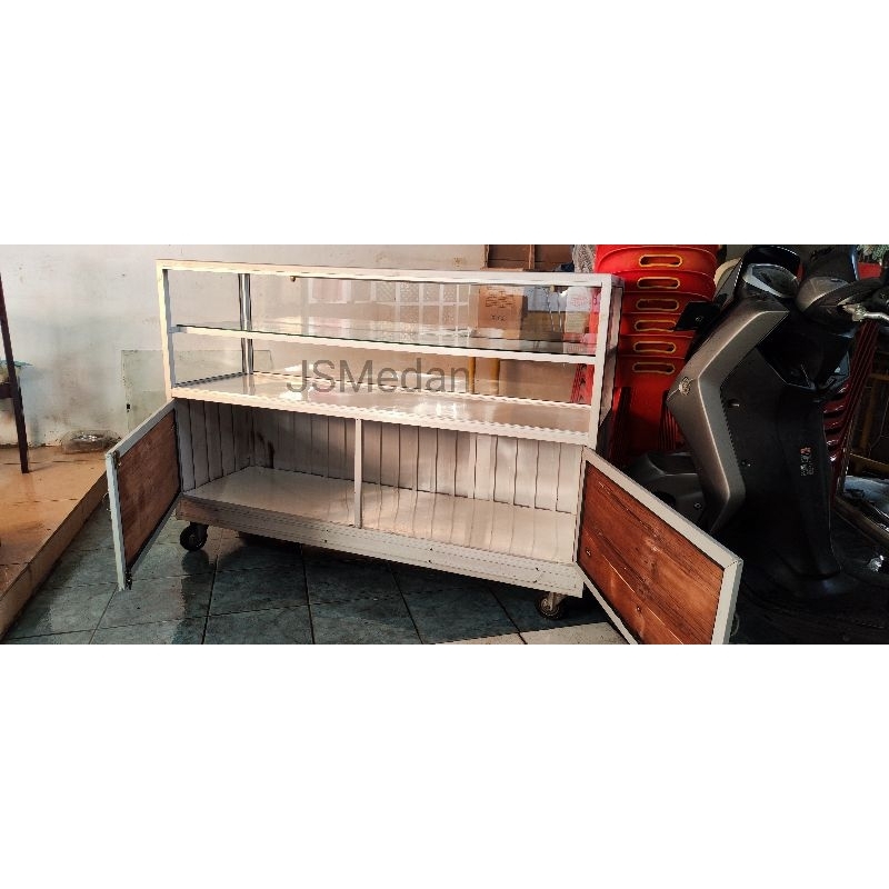 Sterling Bekas Counter HP - Steling Murah 150cm - Rak Display - Lemari Pajangan - Medan