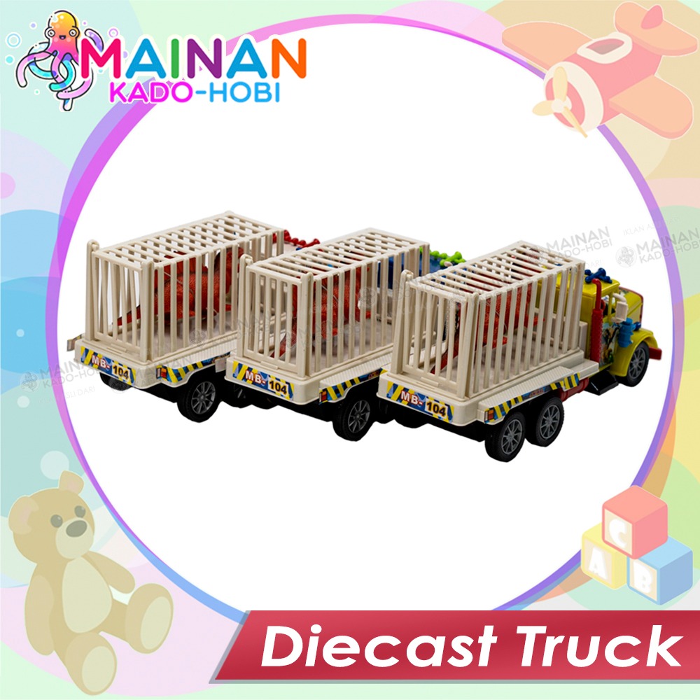 KADO ULANG TAHUN MAINAN ANAK LAKI MINIATUR DIECAST TRUCK KARAKTER DINOSAURUS