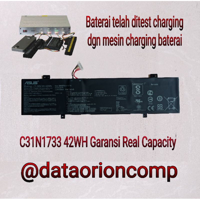 Baterai Asus C31N1733 for Asus Vivobook 14 TP412 TP412U TP412FA TP412UA