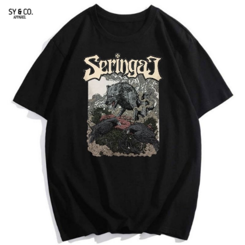 Kaos Tshirt Band Metal SERINGAI Lengan Pendek Cotton Combad 20s Premium - Distro Bandung -  Kaus Des