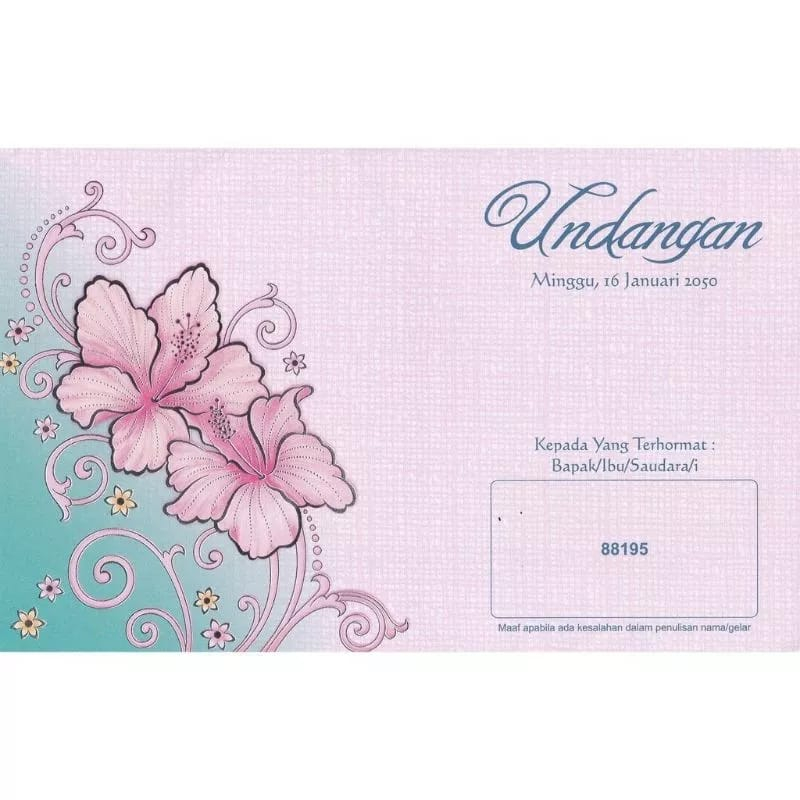 cetak print undangan erba 88195 undangan nikah pernikahan FREE PLASTIK FREE FOTO undangan murah lipa