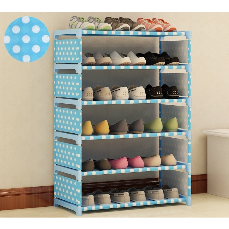 Rak sepatu portable Tempat sandal Shoes rack 6 susun 1034