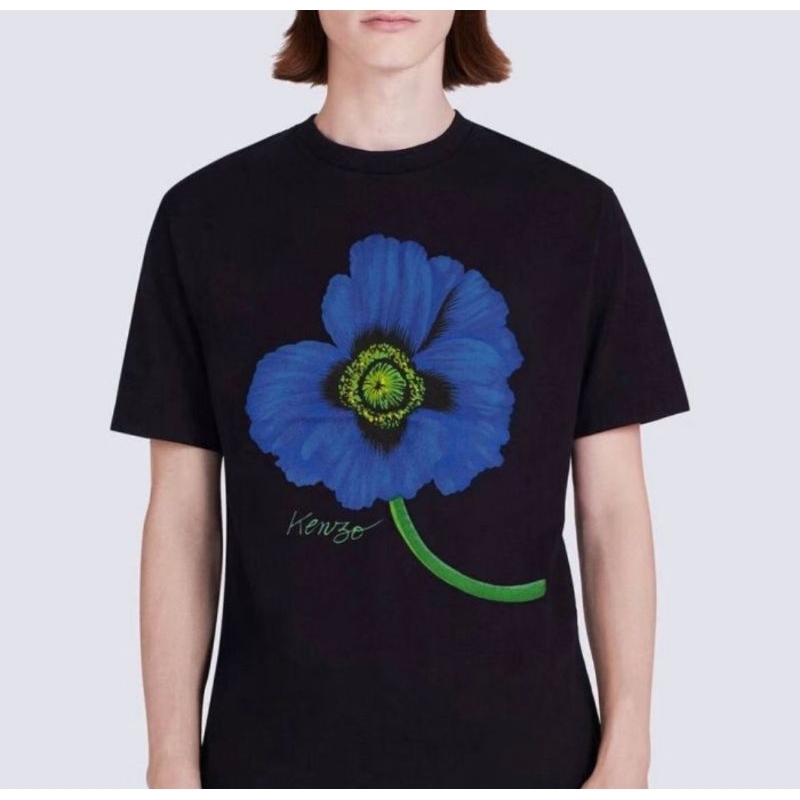 Kenzo x Nigo Boke Blue Flower Font Loose T-Shirt - ORIGINAL 100%