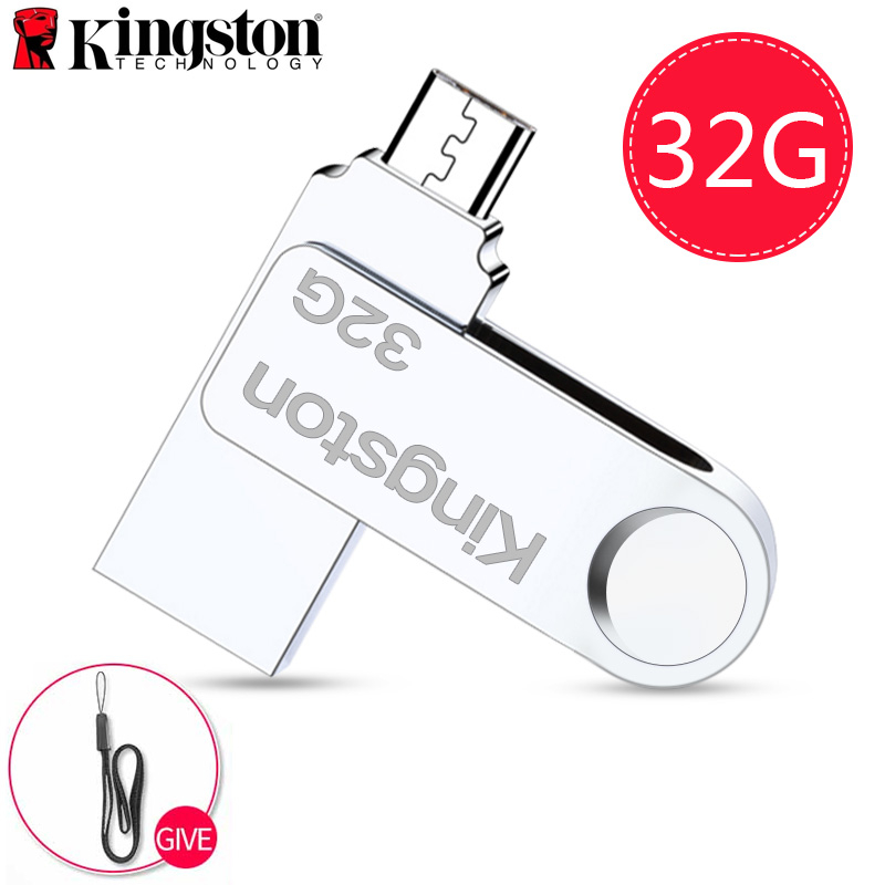 Kingston Flashdisk OTG 2in1 USB3.0 ＆ MicroUSB | Kapasitas 32GB Portabel Ponsel Android/Mobil/Laptop 