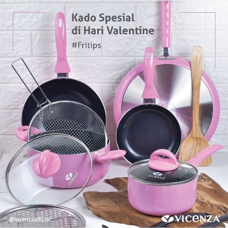 Vicenza Panci Set V712 Merah/Pink/Ungu