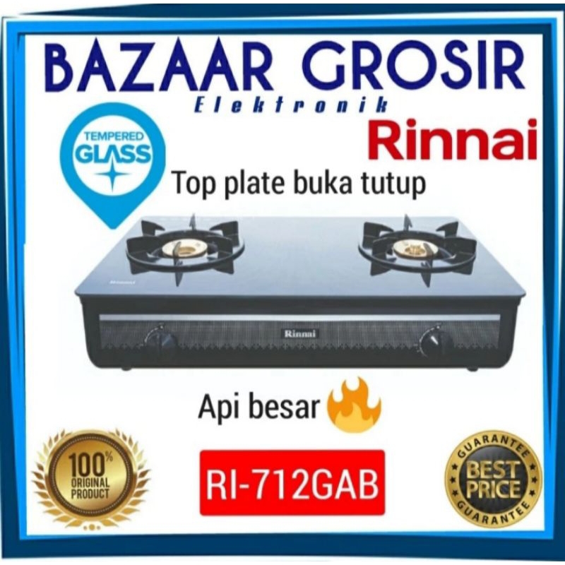 RINNAI RI 712GAB 2 TUNGKU KOMPOR GAS RI712GAB RI 712 GAB